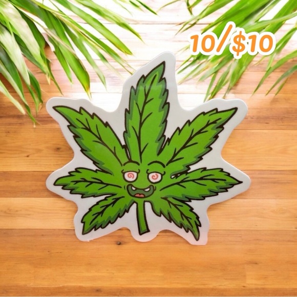 10 / $10 - Funny Marijuana Leaf Sticker - Picture 1 of 1